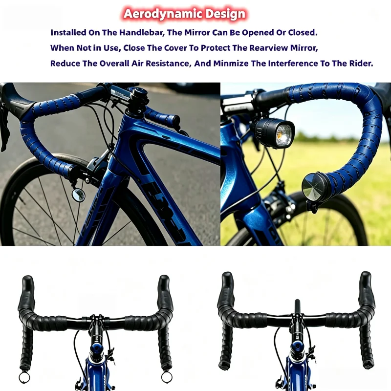 Fahrrad-Rückspiegel, konvex, 1 Stück, Lenkerhalterung, Rückspiegel – Bild 5