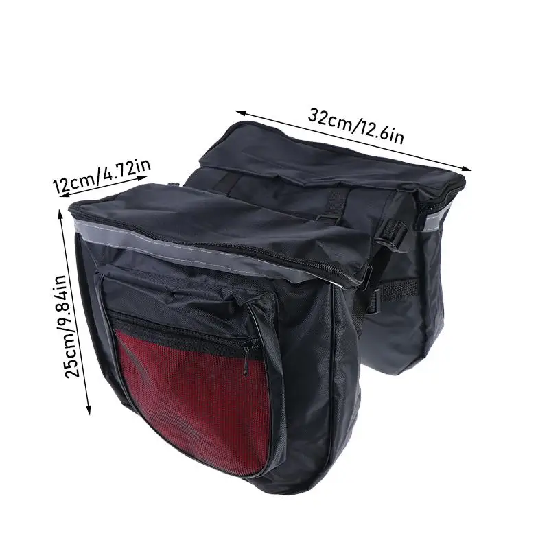 Fahrrad-Gepäckträgertasche, Große Wasserdichte Doppelseitige – Immagine 6