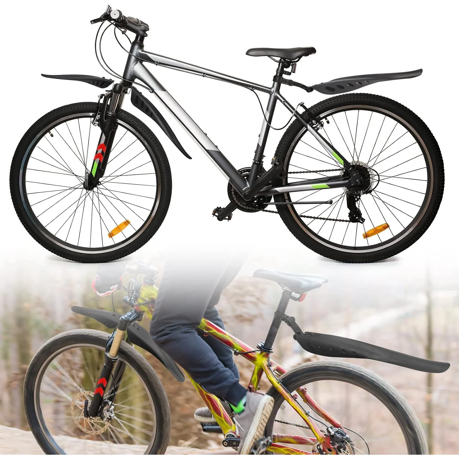 Verstellbares MTB-Fahrrad-Schutzblech-Set, Vorder – Image 3