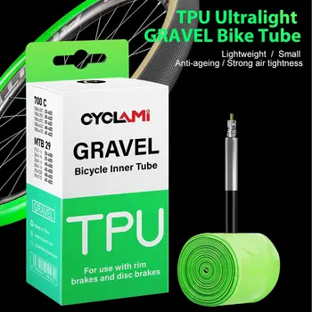 CYCLAMI Ultraleicht Rennrad MTB 29 Fahrrad TPU Innenrohr Reifen Französisch Ventil FV 45mm Für Gravel 700C 32C