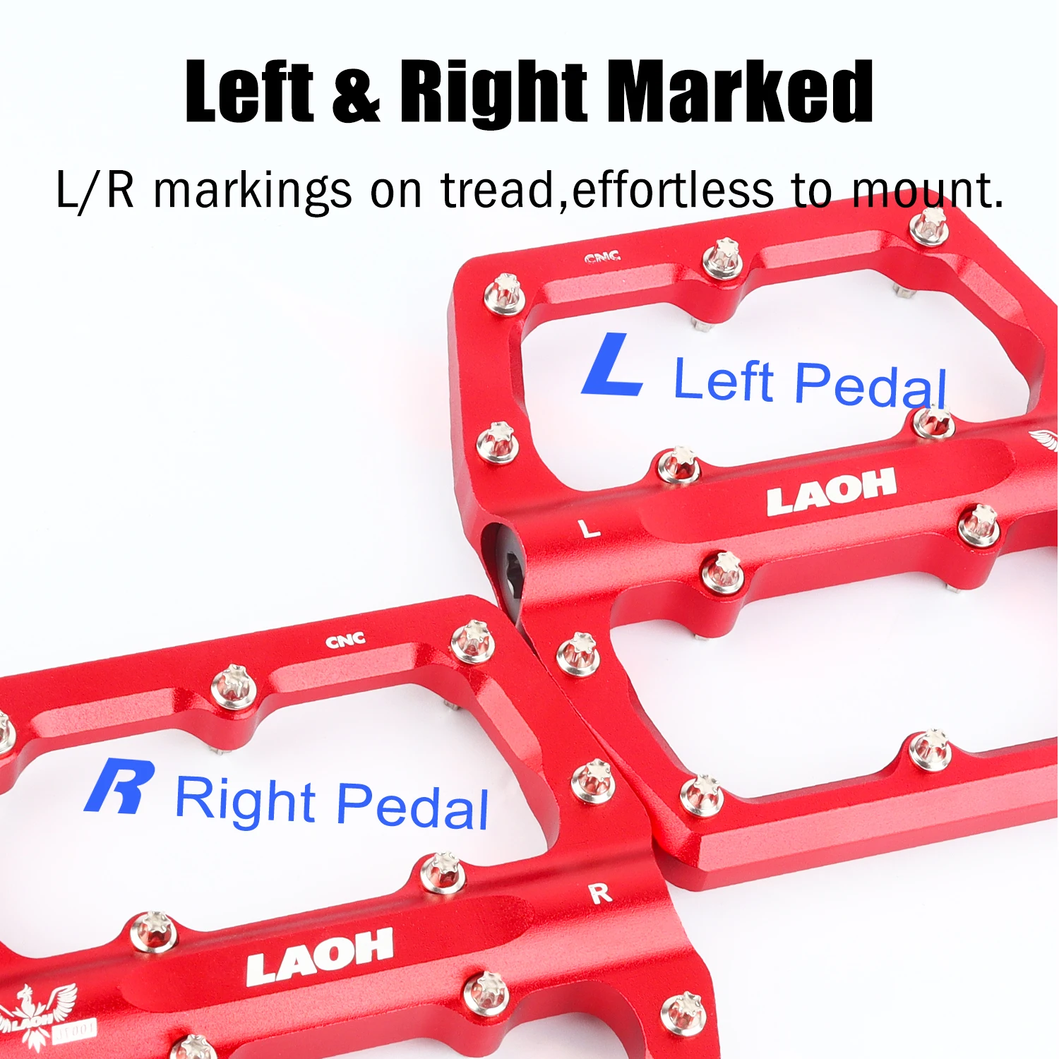 LAOH 3-Lager CNC-Aluminium-MTB-Pedale, breite Plattform, rutschfeste – Image 5
