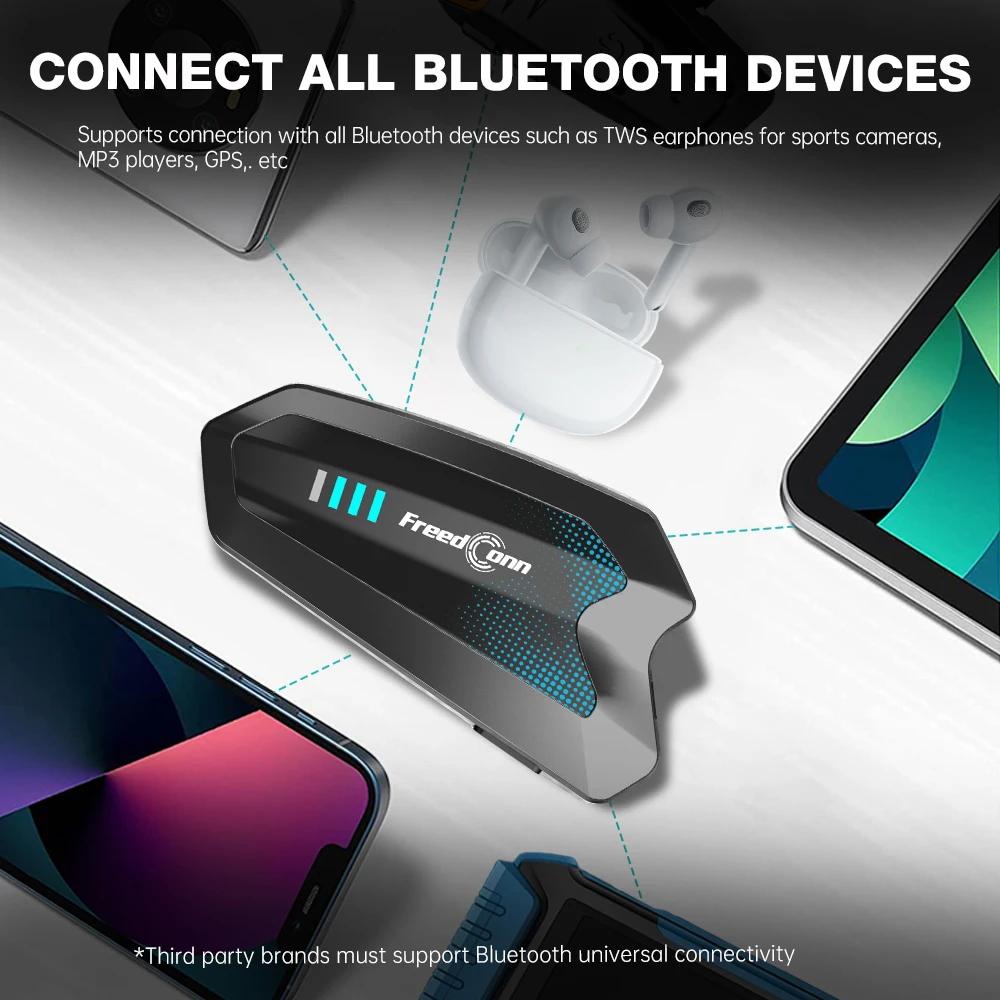 Freedconn Group Motorrad Intercom Helm Bluetooth 5.1 Headset 1000M – Bild 3