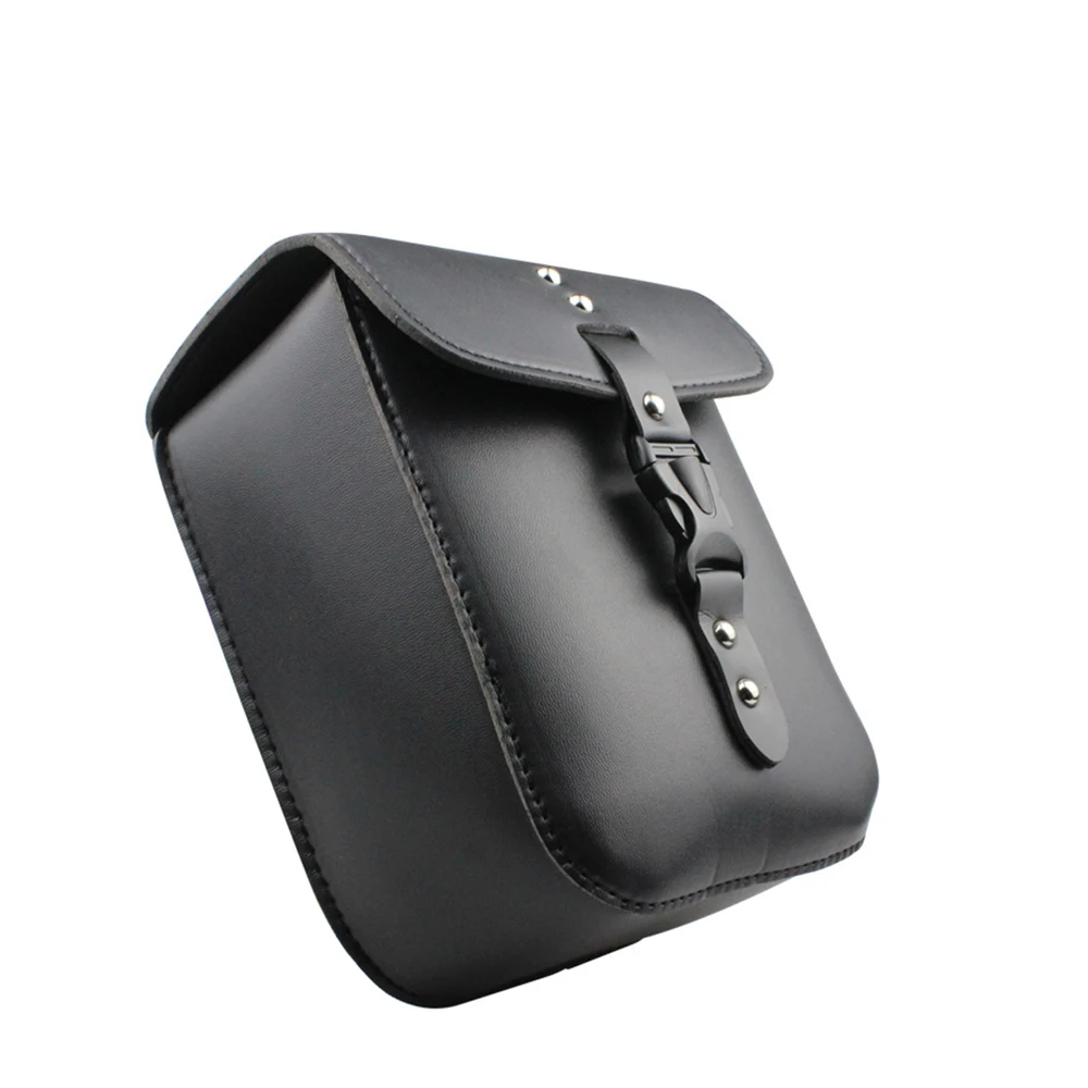 Motorrad Satteltaschen PU Leder Seite Werkzeug Tasche Gepäck Sattel – Bild 3