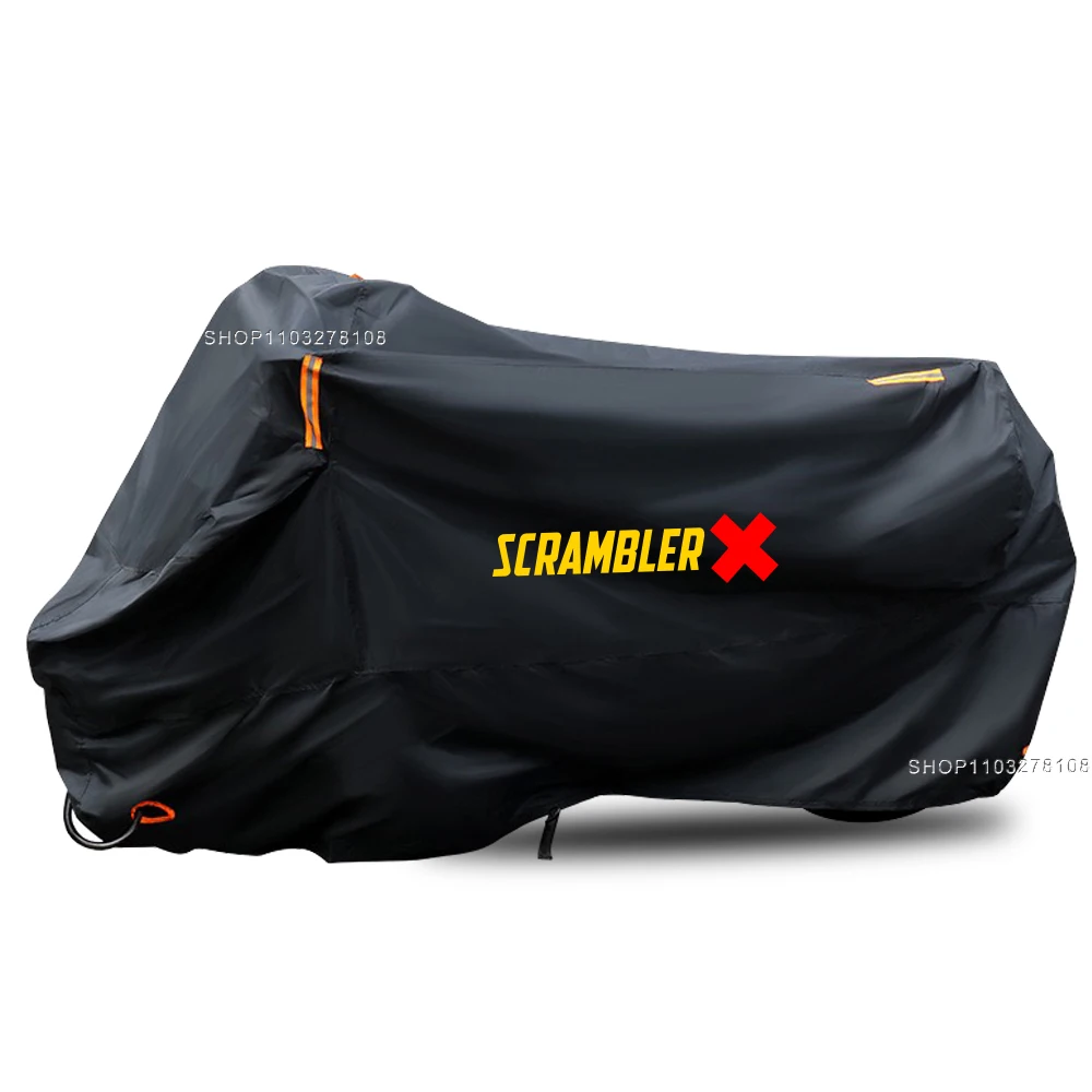Motorradabdeckung Wasserdicht Ganzjahres-Staubschutz UV-Schutz Motorrad-Regenschutz für Scrambler 400 800 1100