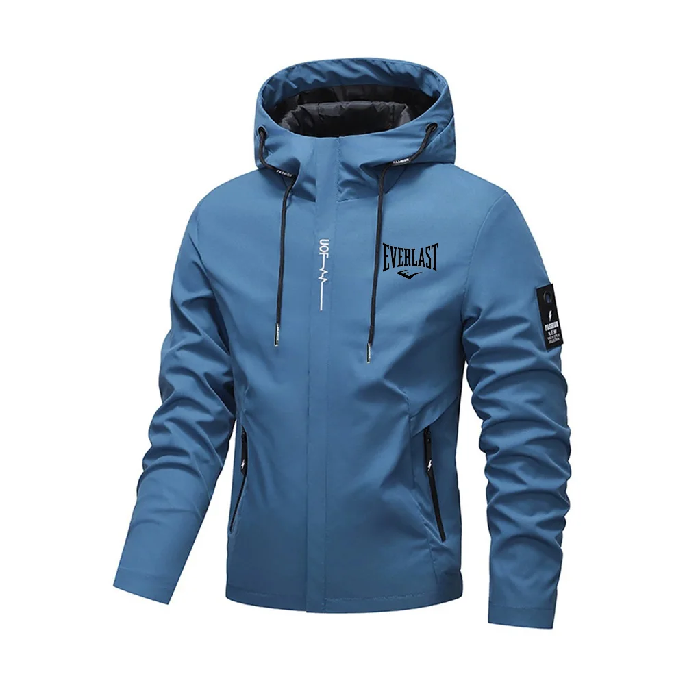 Herren Wasserdichte Regenjacke mit Kapuze Leichte Fahrradjacke – Image 6