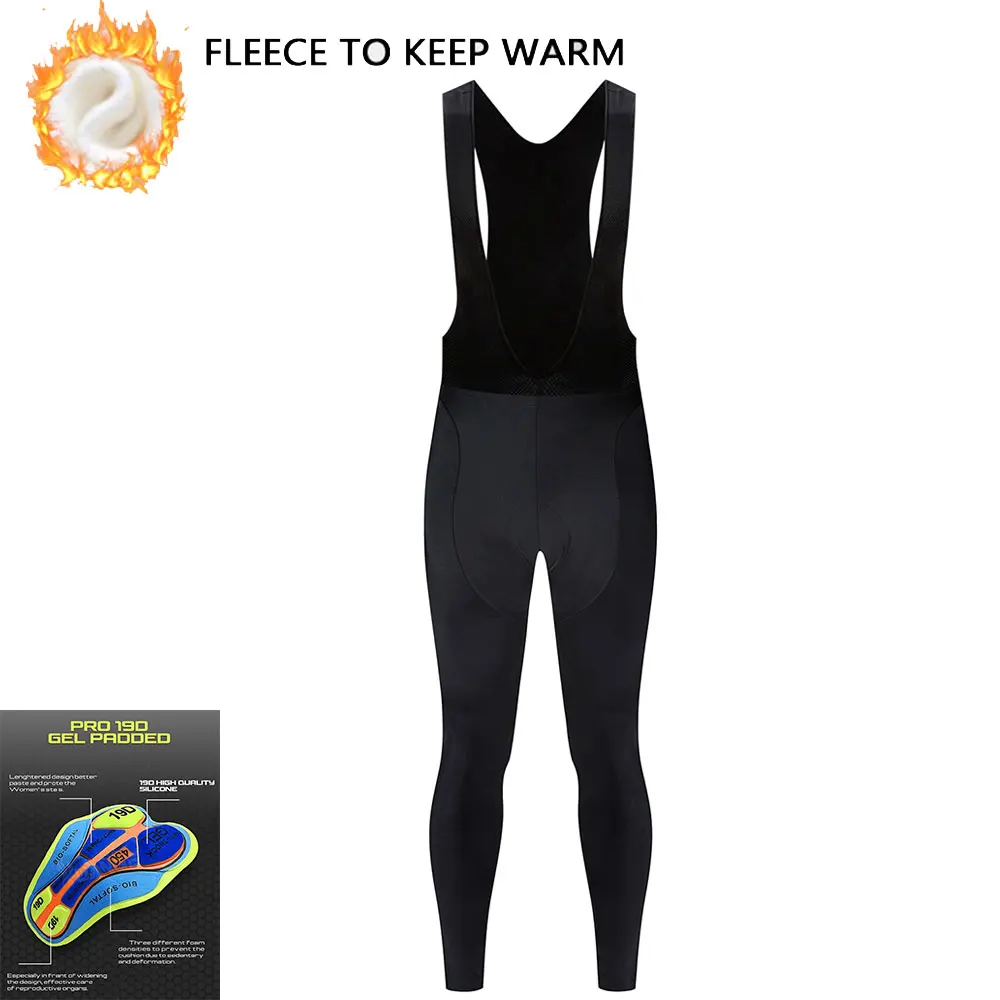 Winter Radfahren Bib Hosen Unisex Winter Thermische Fleece Radfahren Lange Hosen Stoßfest Mountainbike Fahrrad