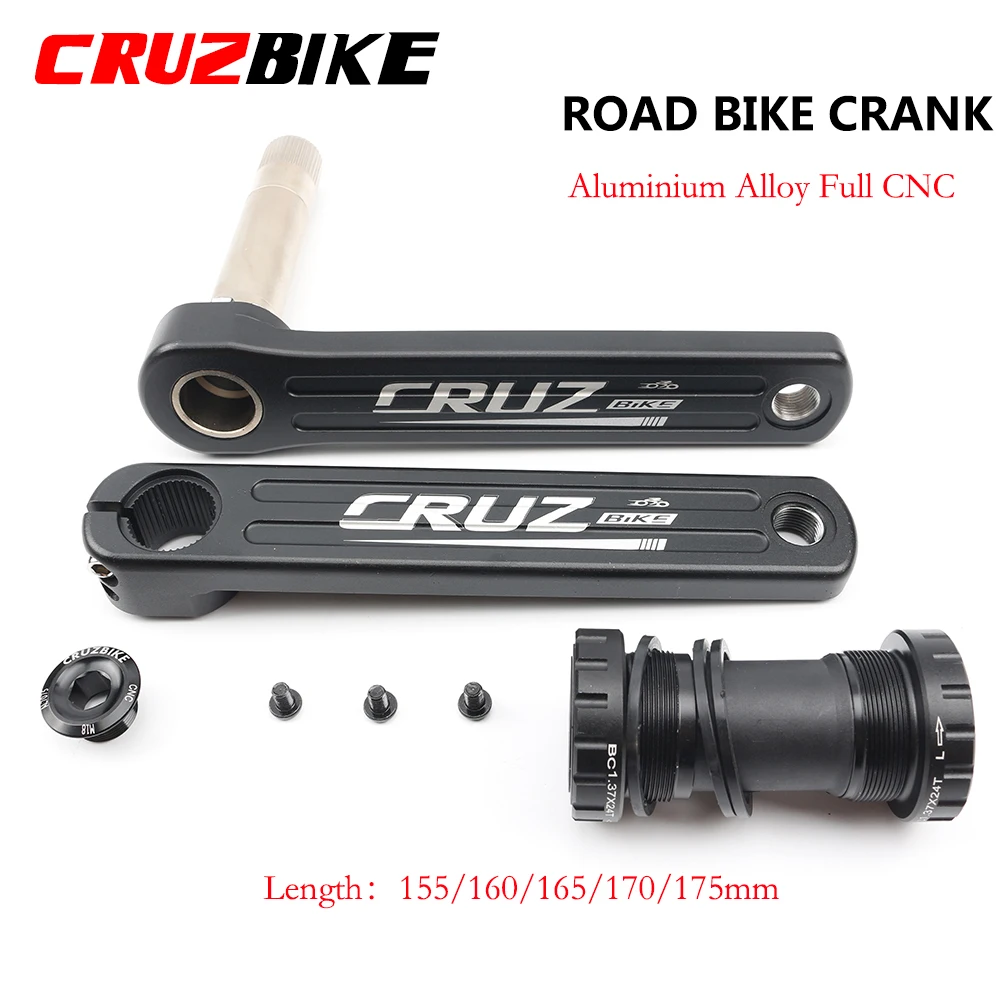 CRUZbike Rennrad Kurbelgarnitur 155/160/165/170/172,5/175 mm Kurbel 9/10/11/12 Gang Doppelkettenblatt