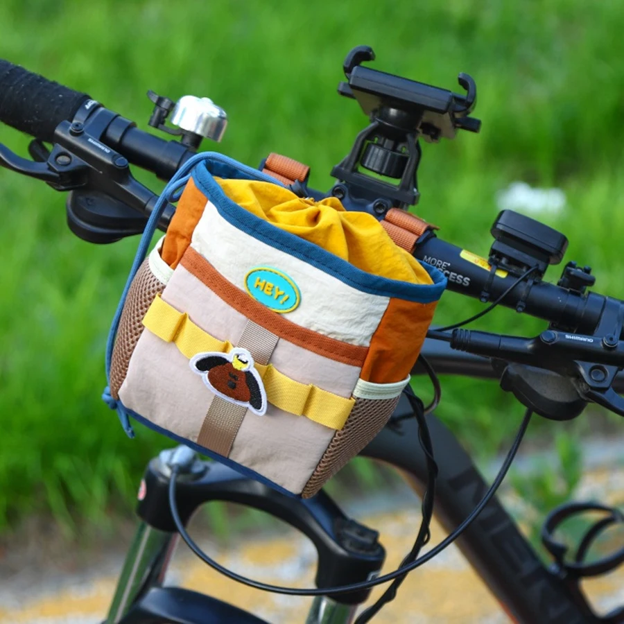 Leichte Tragbare Fahrrad-Vorderrahmentasche Farbblock Multifunktionale Fahrrad-Lenkertasche
