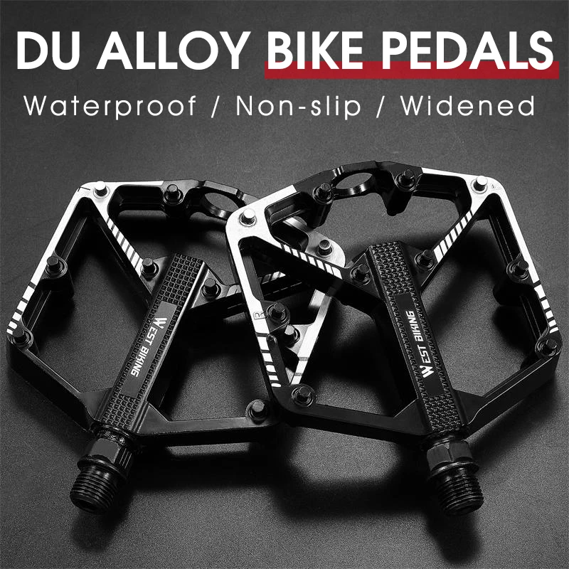 WEST RADFAHREN DU Lager Fahrrad Pedal Anti-slip Radfahren Pedal Ultraleicht Aluminium Legierung MTB Rennrad