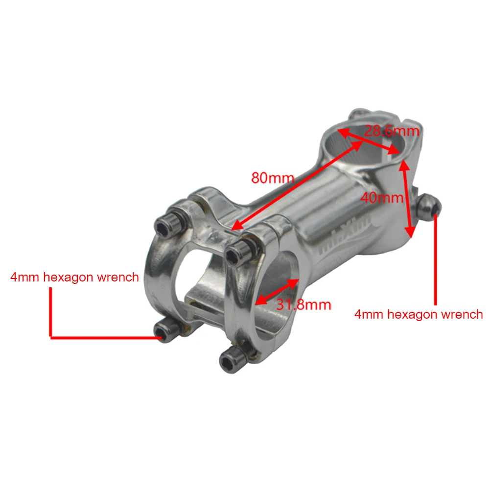 Aluminium legierung Mountainbike Vorbau Silber ultraleichte MTB – Image 4