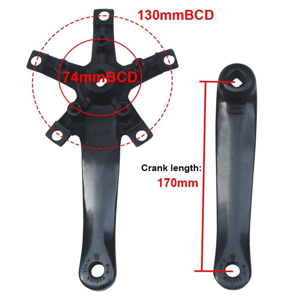 130 BCD 50T 39T Alloy BMX Chainring Chainwheel Folding Bicycle Crank – Bild 5