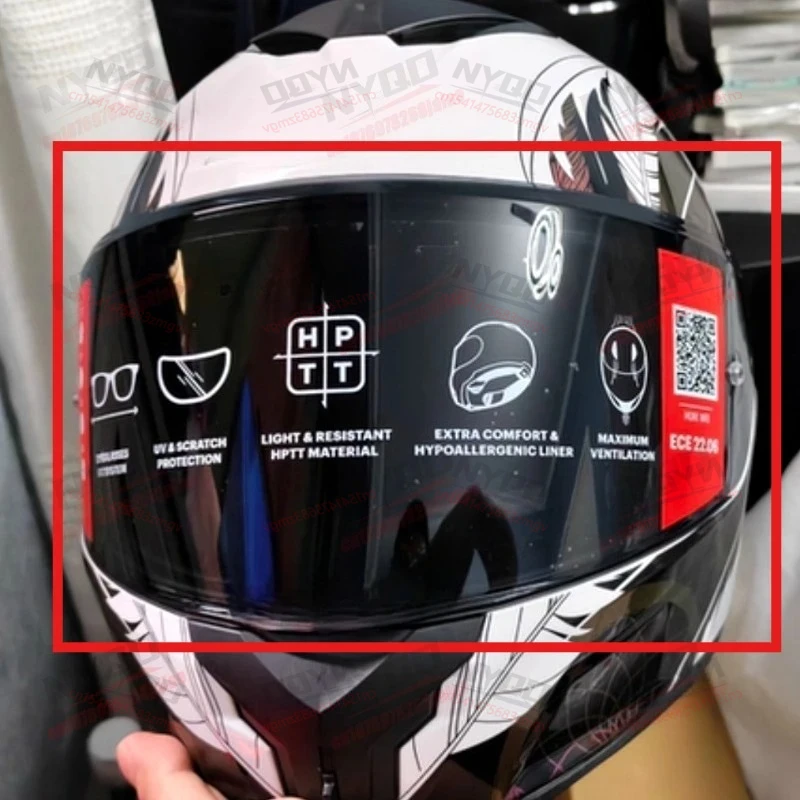 Motorradhelm-Visier für LS2 FF820 RAPID III Helm Spoiler Ersatz – Immagine 6