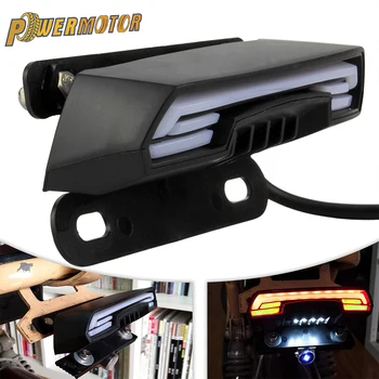 Motorrad Schwanz Hinten Lichter Blinker Brems Stop Doppel Flash Warnung Blinker Lampen Dynamische Universal