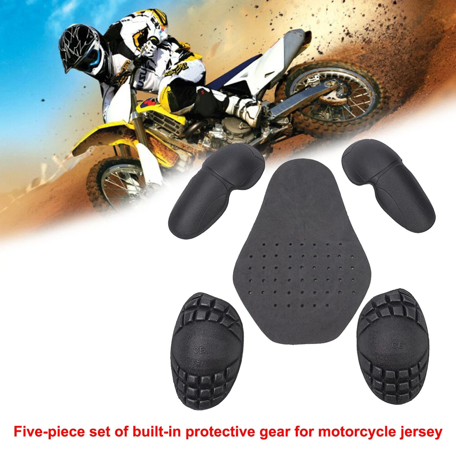 Motorrad Fahrrad Reiten Jacke Reiten Kleidung EVA Wärme-gepresst Schulter Pads Zurück Ellenbogen (5 Stück)
