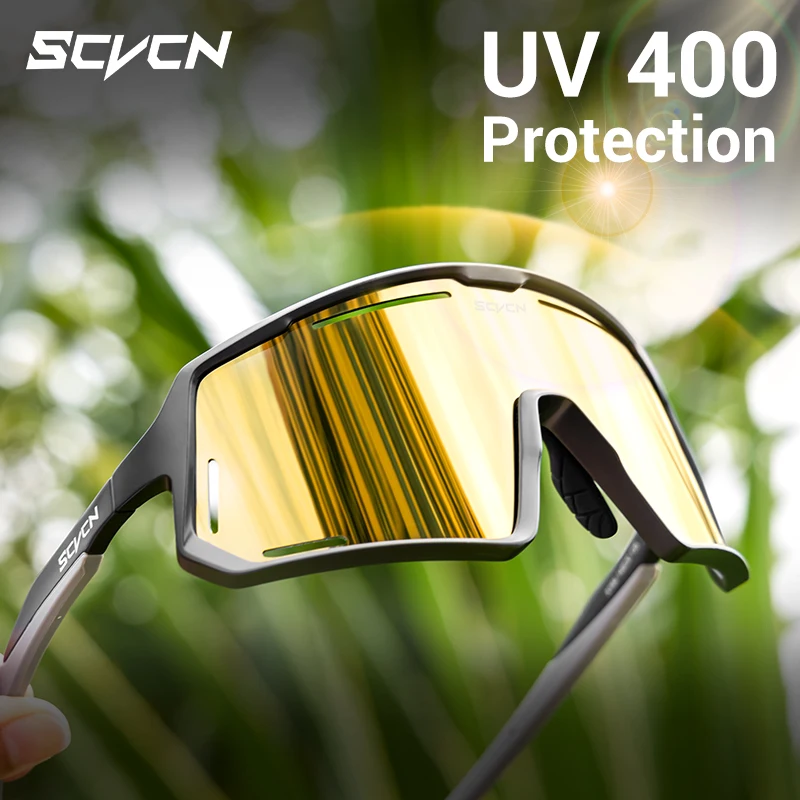 SCVCN Polarisierte Fahrradbrille Outdoor Angeln Sonnenbrille Sport – Image 4