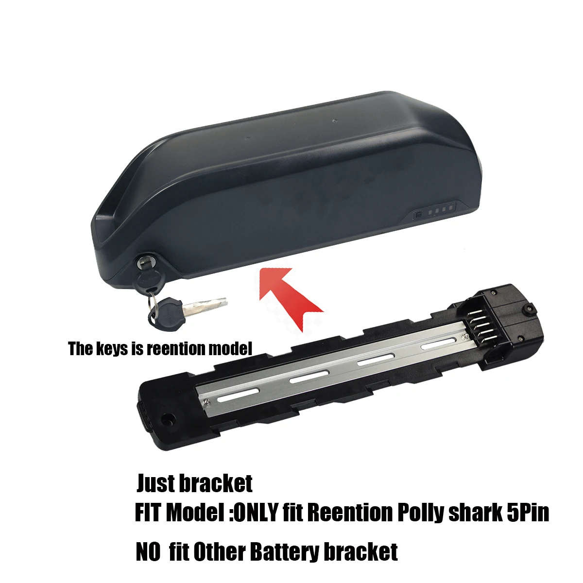 E-bike Batterie Basis Montage Platte Halterung Halter Befestigung elektrische Fahrrad Hailong Shark 2pin 4pin
