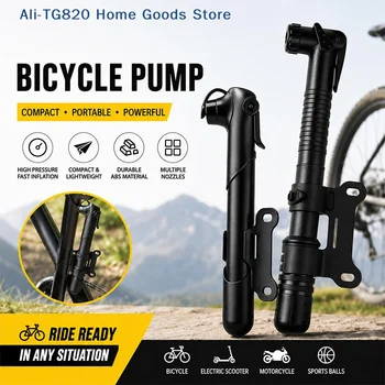 [TG820] 1 Set tragbare Mini-Fahrradpumpe, Hochdruck-Handluftpumpe mit Halterung für Fahrrad, Motorrad, Roller