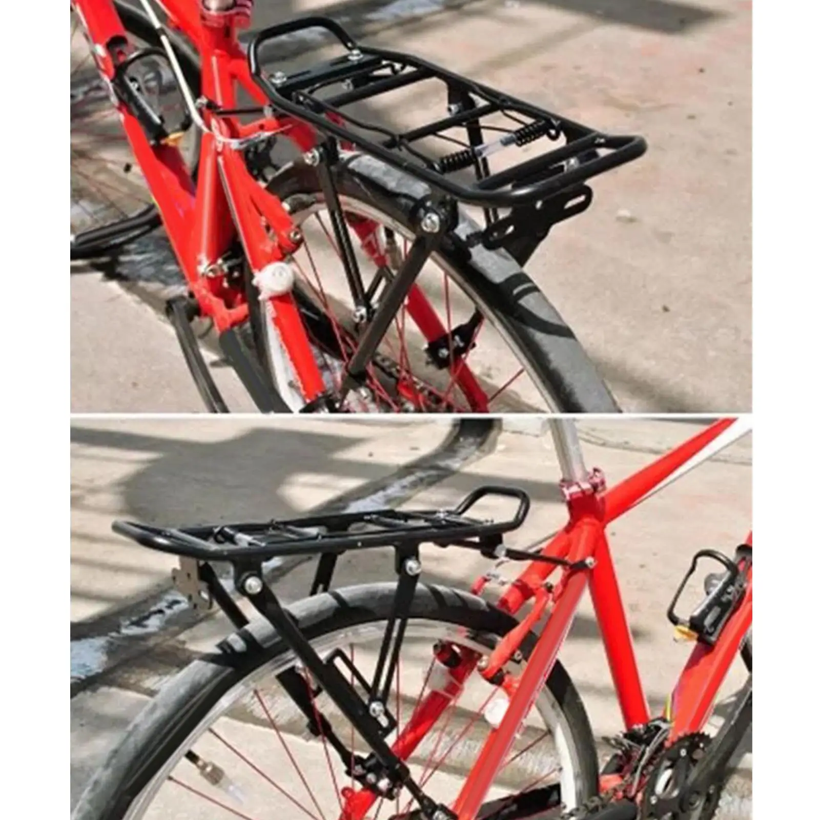 Mountainbike Fahrrad Heck gepäck Gepäckträger 25kg Legierung Reitstock – Immagine 3