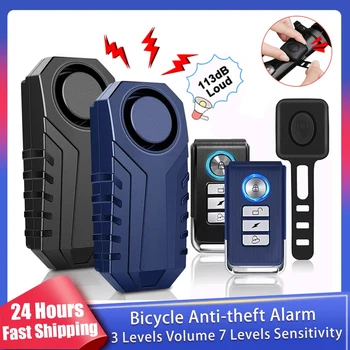 Fahrrad-Diebstahlalarm, kabellose Fernbedienung, wasserdicht, Motorrad- und Fahrrad-Einbruchsalarm, 3 Stufen