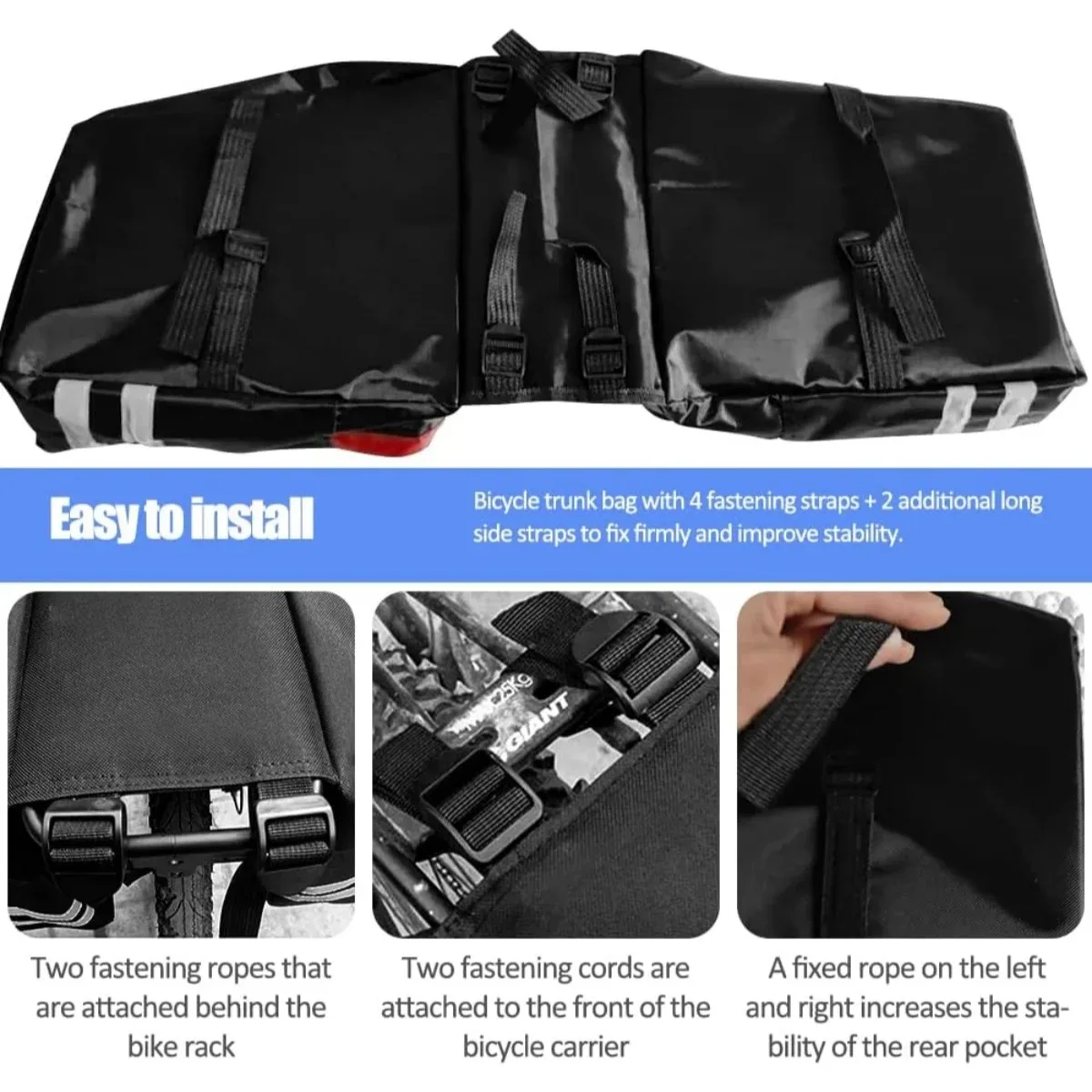 Fahrrad-Gepäckträgertasche Hintere Fahrradtasche Gepäcktasche für den – Image 4