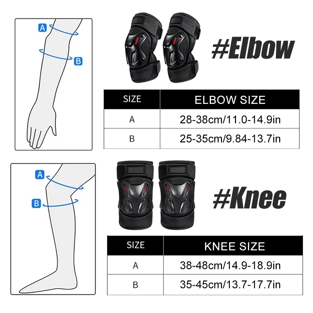 Motorrad Knie Pads Ellenbogen Pads Anti-fallen Schutz Racing Guards – Bild 6