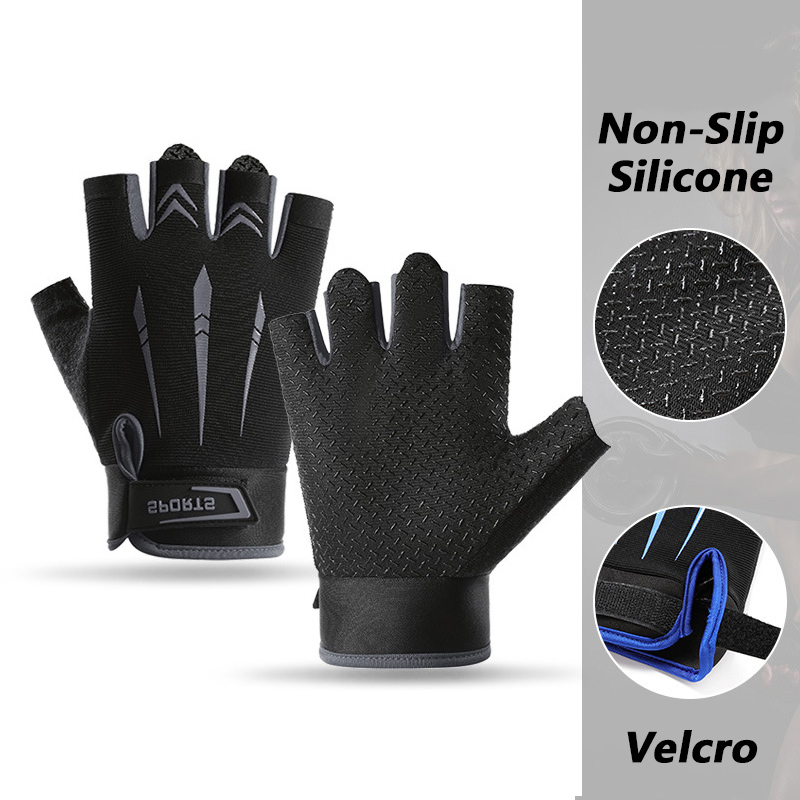 Halbfinger-Fahrradhandschuhe für Frühling und Sommer, rutschfest, verschleißfest, für Wandern, Training