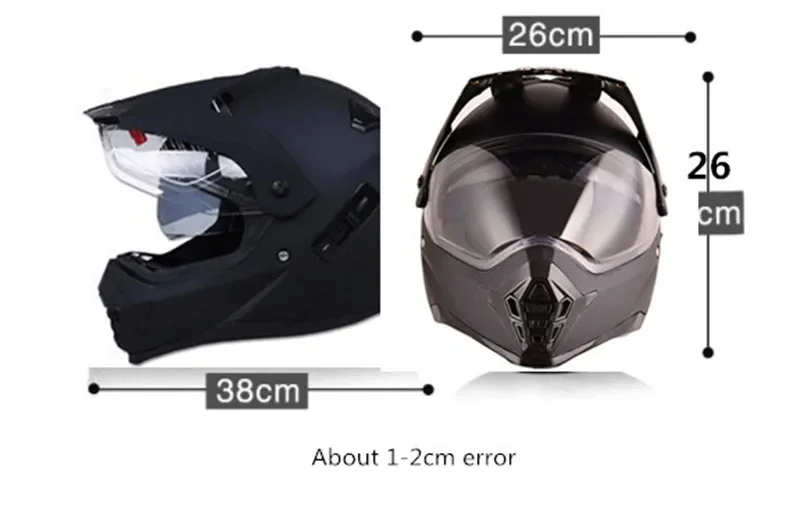 ECE Brands Herren Motocross Racing Helm Full Face Off Road Motorrad – Bild 5