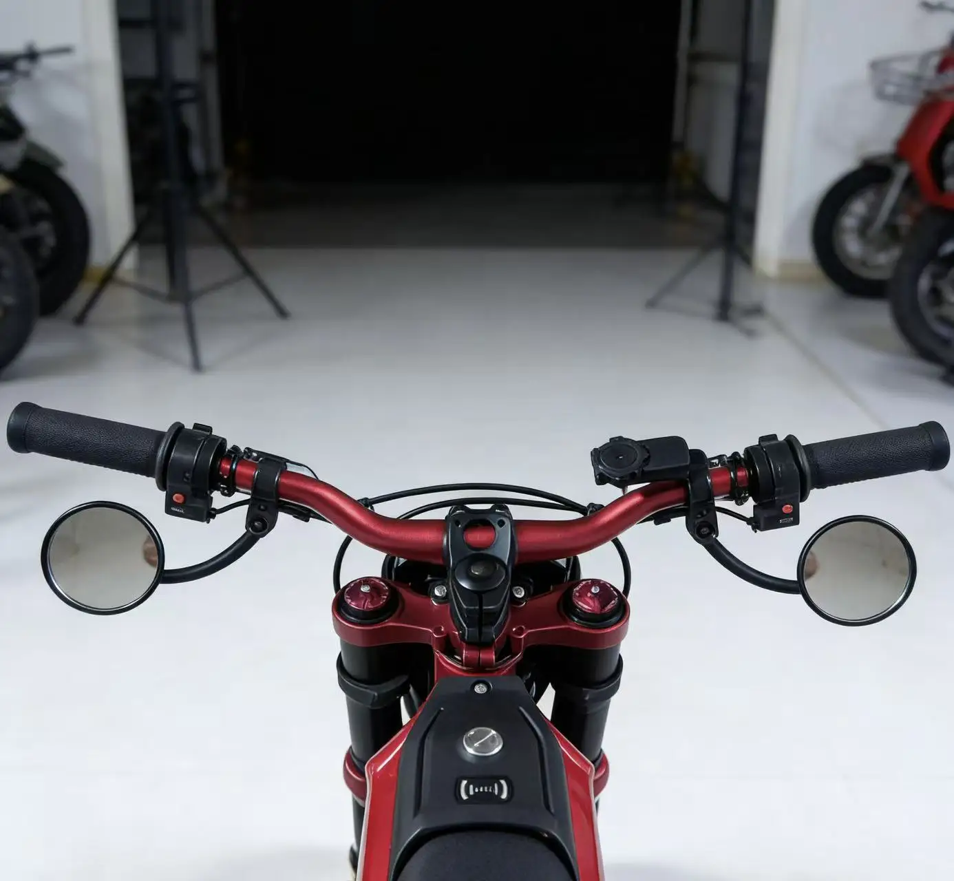 Universeller 22mm Motorrad-Lenker-Rückspiegel Seitenspiegel – Bild 3