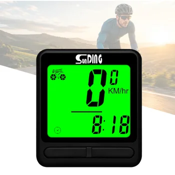 Kabelgebundener Fahrradcomputer mit 24 Funktionen, Fahrrad-Tachometer, Kilometerzähler