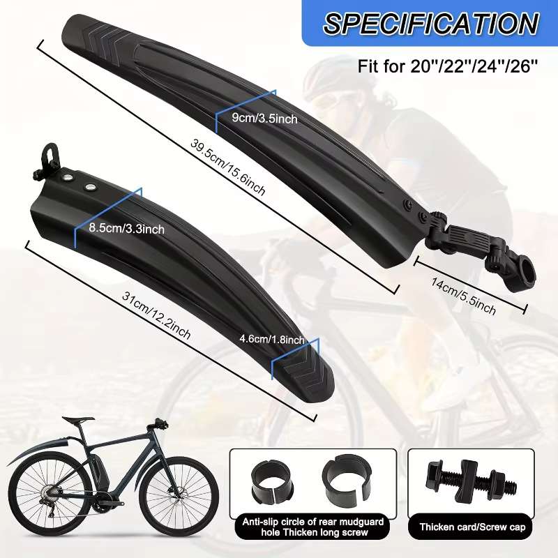 Fahrrad Kotflügel Set Fahrrad Kotflügel Splash Fender Schutz (2 Stück) – Bild 2