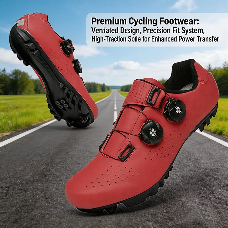 MTB Mountain Road Bike Schuhe mit Schloss, atmungsaktiv, rutschfest, verschleißfest, Pedal, Fahrrad, Outdoor