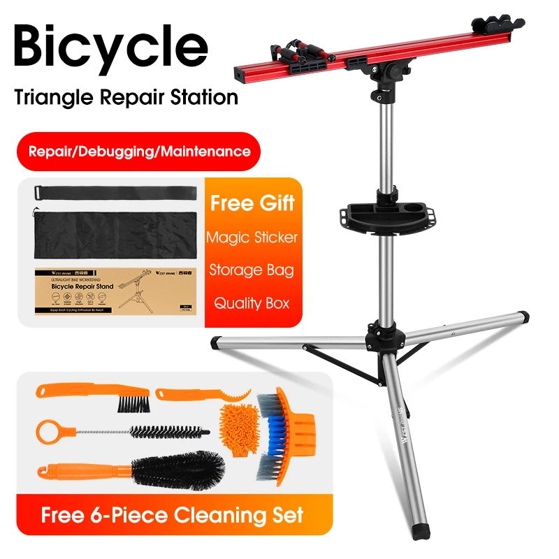 WEST BIKING Professioneller Fahrrad-Reparaturständer, MTB, Rennrad, Wartungswerkzeuge, verstellbar, faltbar