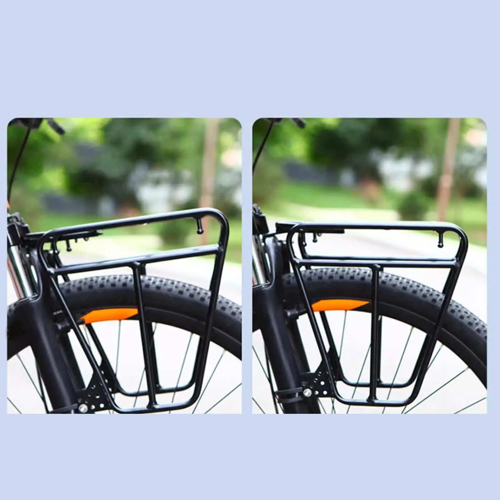 Fahrrad Gabel Gepäck Halterung Stahl Fahrrad Front Cargo Rack – Image 3