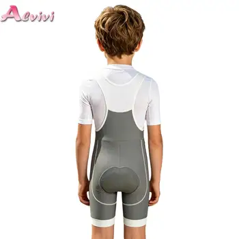 Jungen Mädchen Trainingsanzug Kinder Radsport-Trägerhose mit Taschen Hosenträger-Shorts 3D Gepolsterte