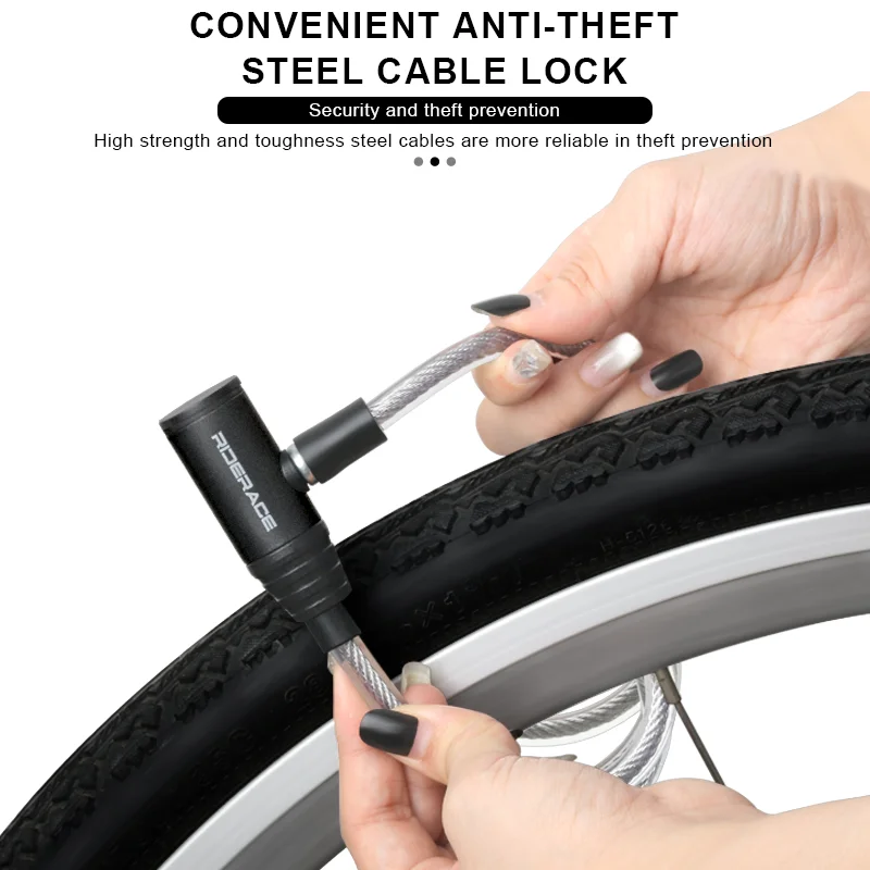 Fahrrad Kabel Schloss Hohe Sicherheit Anti-Diebstahl Outdoor Reiten – Bild 5