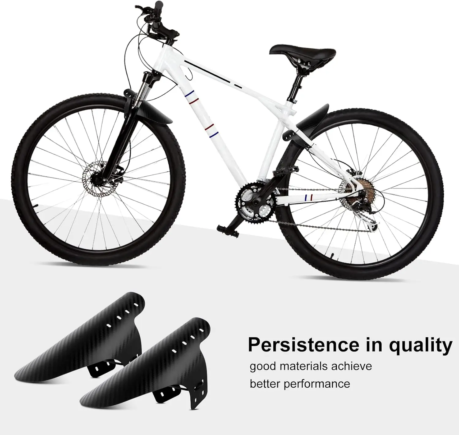 Fahrrad Kotflügel Berg Carbon Muster Fahrrad Schlamm Schutz Für Vorne – Image 3