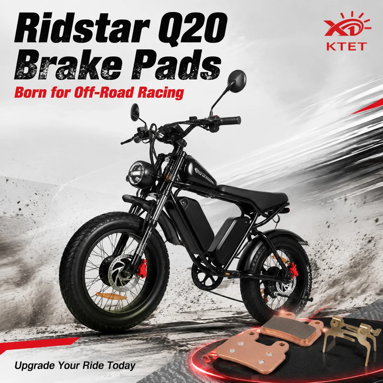 Elektrische Fahrrad-Bremsbeläge, halbmetallisch, für YVY K20 K20 Pro – Bild 6