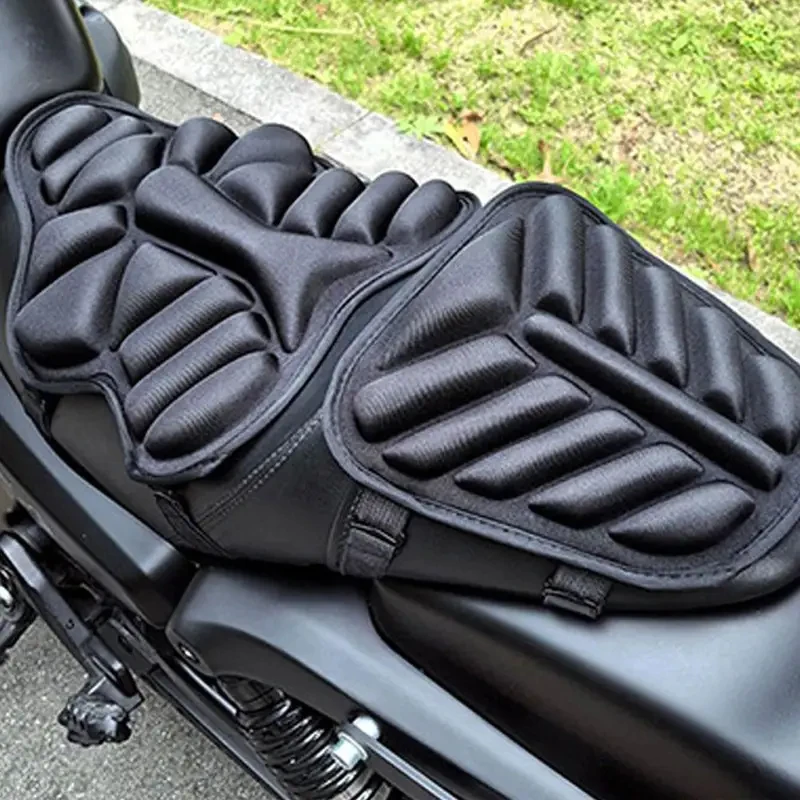 3D-Gel-Motorrad-Sitzkissen, atmungsaktiver Komfort-Sitzbezug, universeller stoßdämpfender Sitzbezug