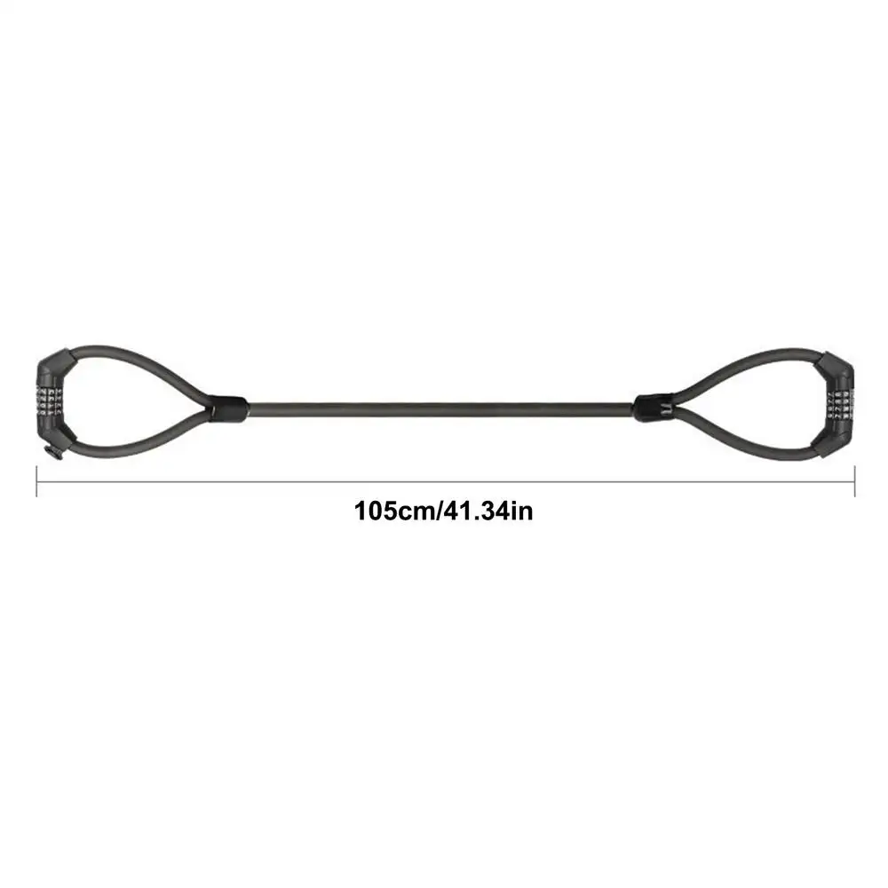 4-stelliges Roller-Zahlenschloss, Diebstahlschutz, robustes Kabel für E-Bikes, Fahrräder, Cruisers