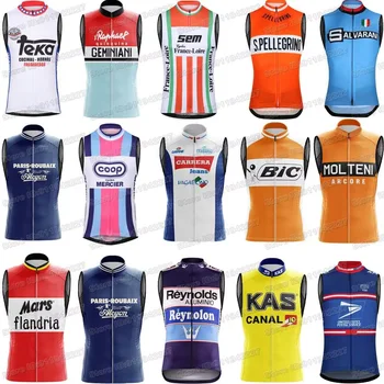 Klassische Retro Team Radfahren Weste Winddicht Männer Vintage Wind Weste Straße Radfahren Jersey Ärmellose