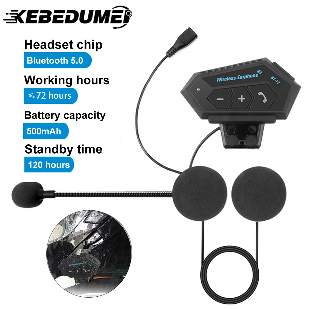 Motorrad Helm Headset Bluetooth Wireless Hände-freies Anruf Kit Stereo Noise Stornieren Wasserdichte Musik