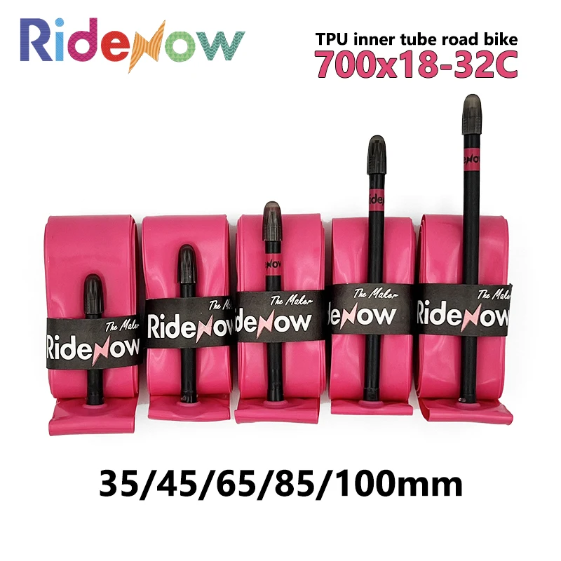 RideNow TPU 700C Rennrad-Schlauch 700x18-32C Presta-Ventil 100/85/65/45/35mm Superleichter 700C 28''