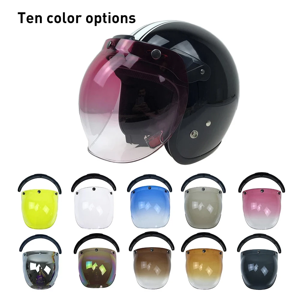 Hot Bubble Helm Visier Mehrfarbig Flip Up Open Face Motorrad Helm – Image 3