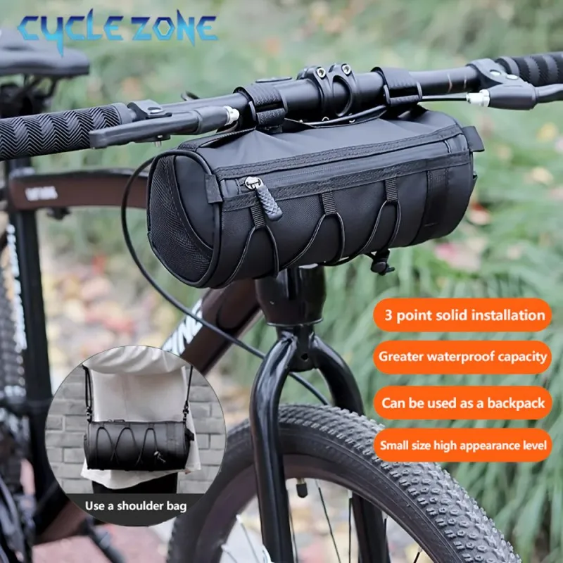 Fahrradlenkertasche, multifunktionale Fahrrad-Fronttasche mit Schultergurt, Fahrrad-Frontrahmentasche für MTB
