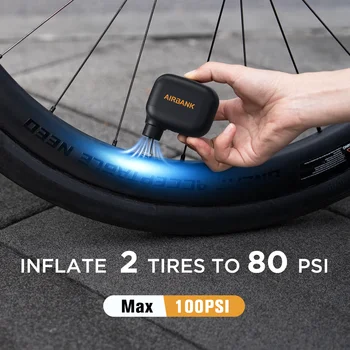 Airbank AS100 Mini Fahrradpumpe 100PSI Tragbare Elektrische Luftpumpe Presta Schrader Ventil Fahrradzubehör