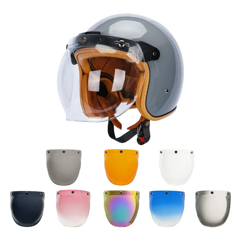 Motorrad Helm Blase Visier Flip Up Open Face Hohe Festigkeit Zubehör Für Casco Moto BV01
