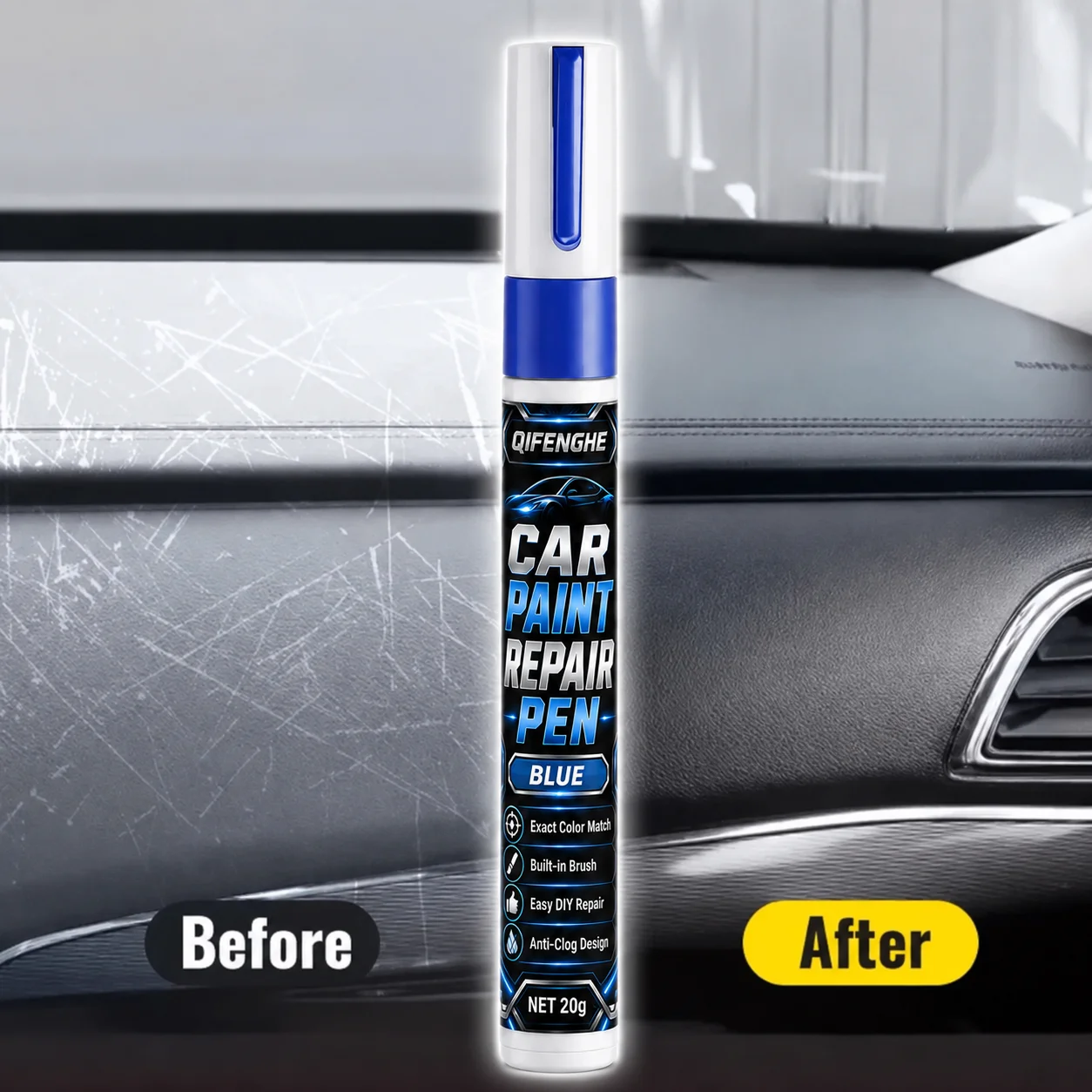 Auto-Reparaturstift Weiß, Kratzer-Reparaturpinsel, Farbabstimmung – Bild 4
