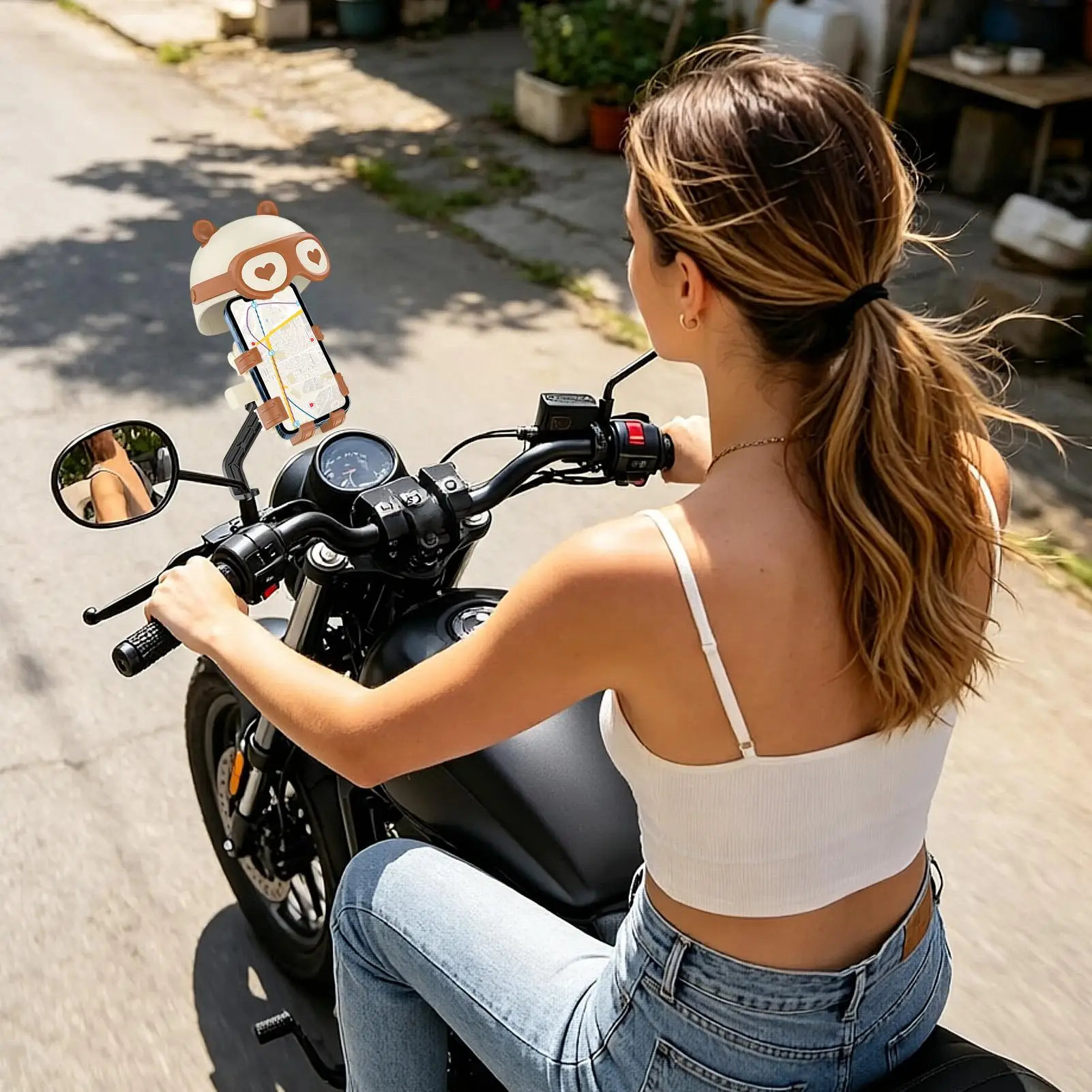 Motorrad-Lenker-Sonnenschutzhalterung, wasserdichter Handyhalter – Image 4