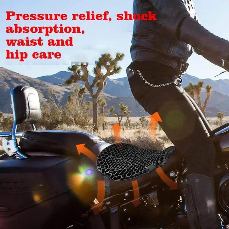 Motorrad Waben Gel Sitzkissen 3D Mesh Stoff Komfort Autobike – Image 4