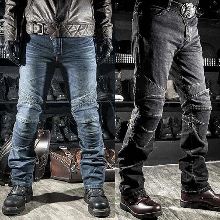 Outdoor Herren Motorrad Anti-Fall-Fahrerausrüstung Schutzausrüstung Four Seasons Riding Jeans Motorpoof Jeans
